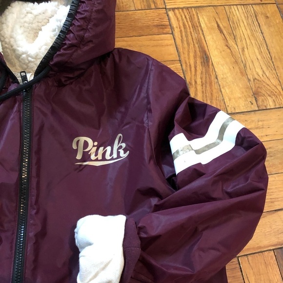 Victoria’s Secret PINK Sherpa anorak rain jacket size small - Picture 3 of 8